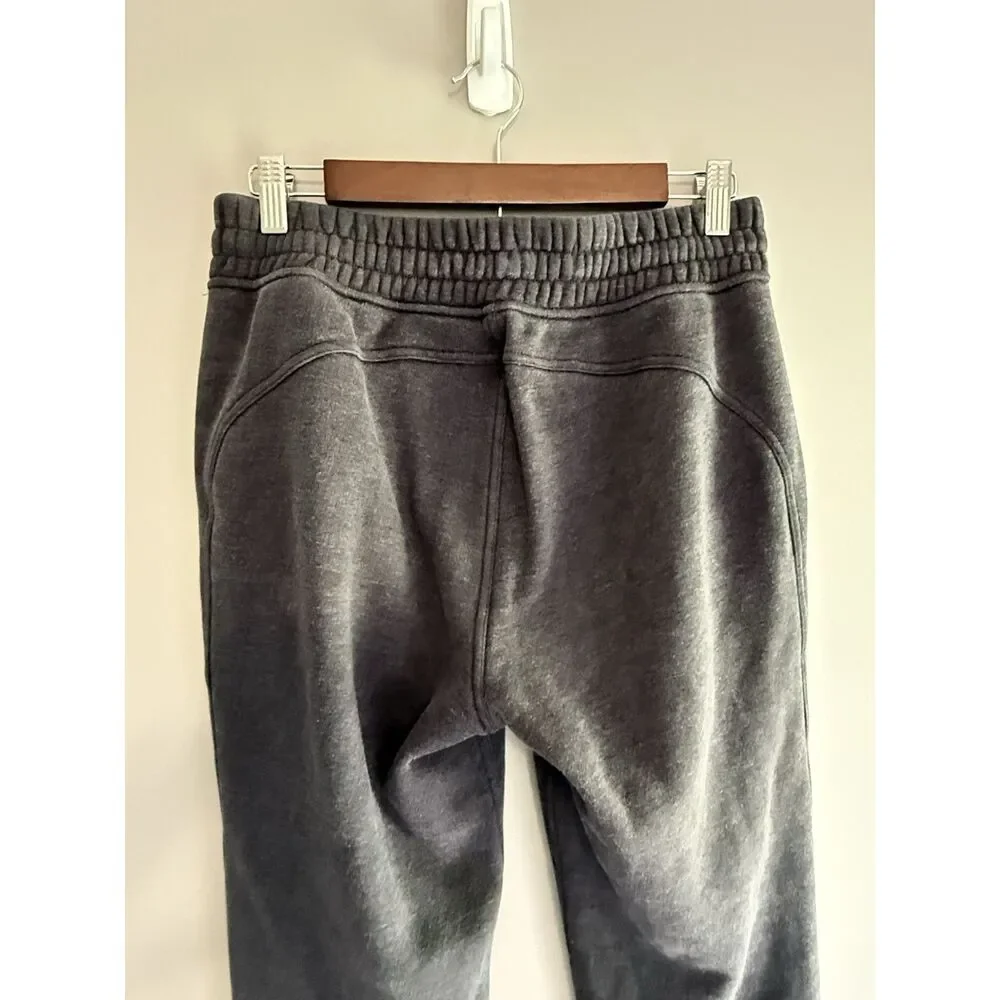 Lululemon Women's 6 Plush Times Jogger Sweatpants Gray Drawstring Lounge Pockets